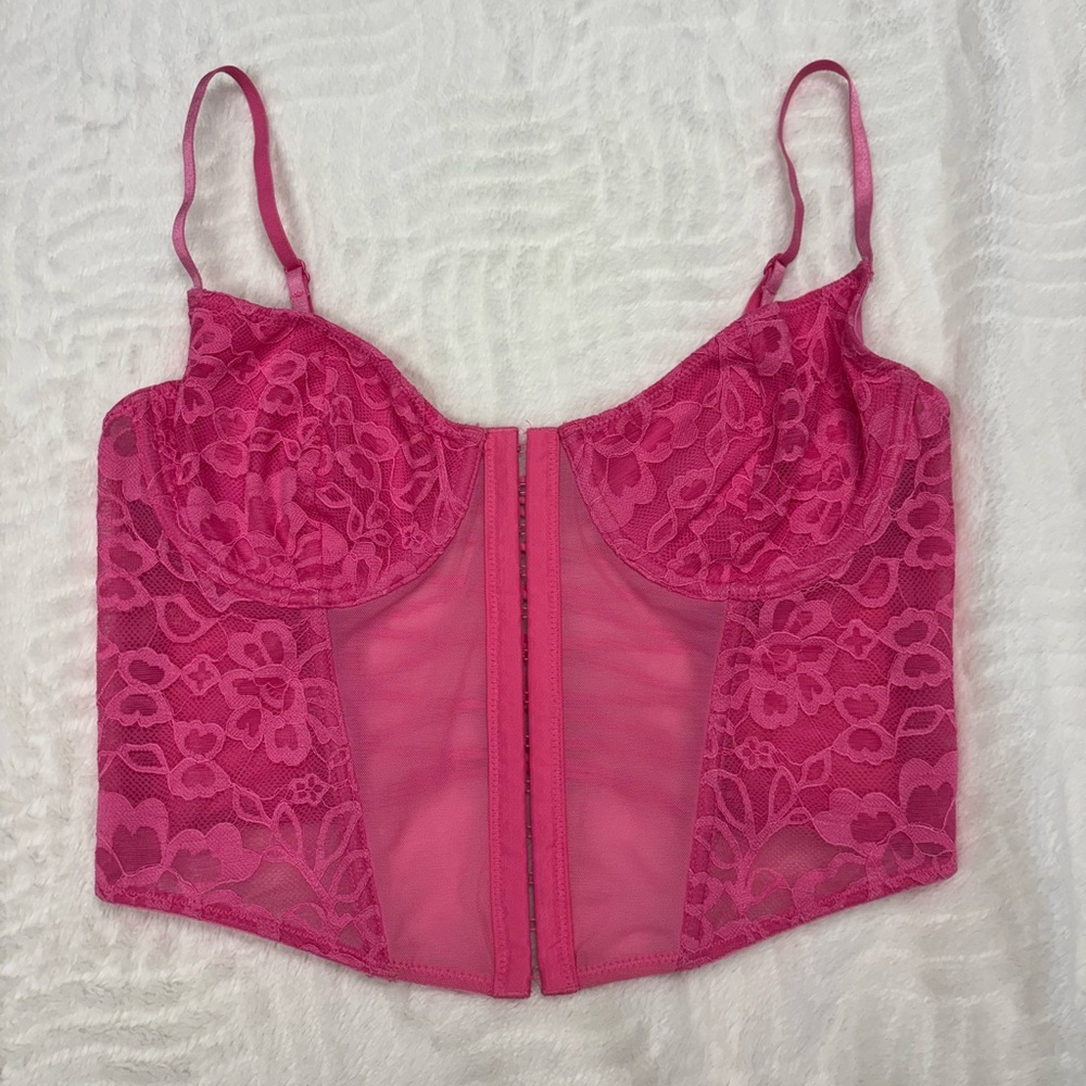 Glassons Pink Lace Bustier